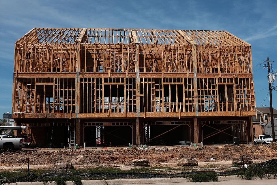 An unfinished construction project in Houston, TX. (Photo by Spencer Platt/Getty Images)